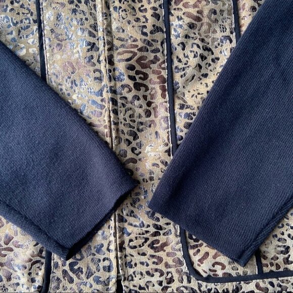 TanJay  Leopard Print Knitted Full Zip Jacket - Picture 7 of 15